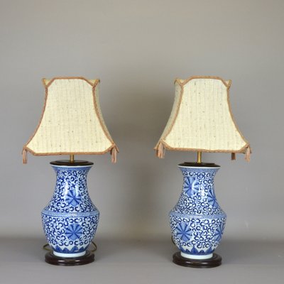 Mid-Century Ceramic Oriental Lamps, Set of 2-AOU-1720541