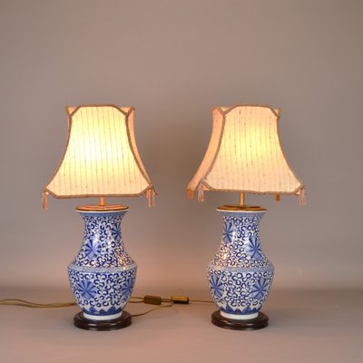 Mid-Century Ceramic Oriental Lamps, Set of 2-AOU-1720541