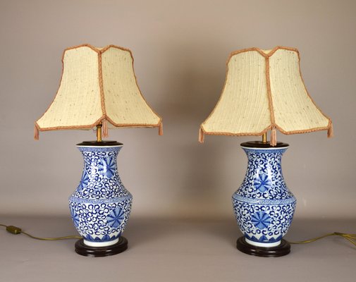 Mid-Century Ceramic Oriental Lamps, Set of 2-AOU-1720541