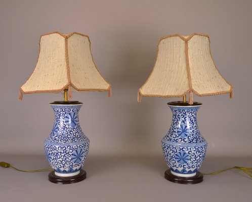 Mid-Century Ceramic Oriental Lamps, Set of 2-AOU-1720541