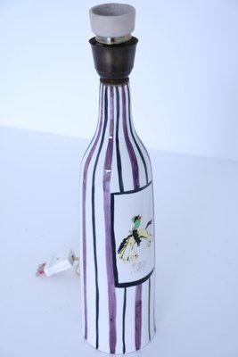 Mid-Century Ceramic Table Lamp in the Shape of a Sicilian Bottle-SXX-660376