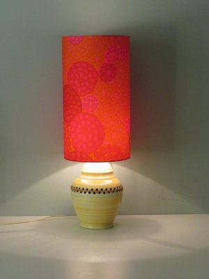 Mid-Century Ceramic Table Lamp with New Custom Lampshade-UKG-1260776