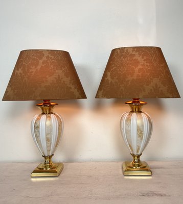 Mid-Century Ceramic Table Lamps from Maison Le Dauphin, 1970s, Set of 2-WZZ-1326372