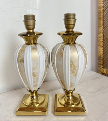 Mid-Century Ceramic Table Lamps from Maison Le Dauphin, 1970s, Set of 2-WZZ-1326372