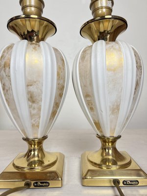 Mid-Century Ceramic Table Lamps from Maison Le Dauphin, 1970s, Set of 2-WZZ-1326372