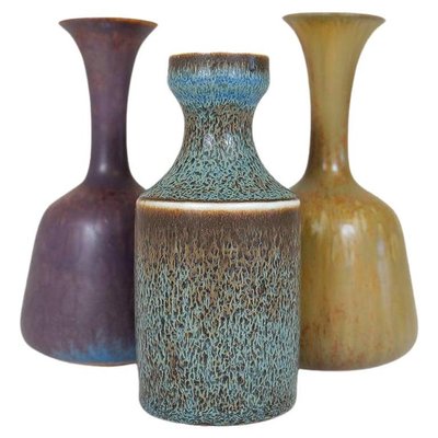 Mid-Century Ceramic Vases by Gunnar Nylund for Rörstrand, Sweden, 1950s, Set of 3-UYK-1175788