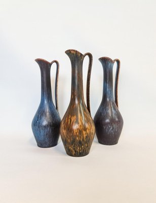 Mid-Century Ceramic Vases by Gunnar Nylund for Rörstrand, Sweden, Set of 3-UYK-839538