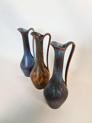 Mid-Century Ceramic Vases by Gunnar Nylund for Rörstrand, Sweden, Set of 3-UYK-839538