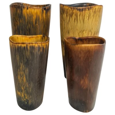 Mid-Century Ceramic Vases by Gunnar Nylund for Rörstrand, Sweden, Set of 4-UYK-807034