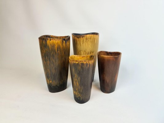 Mid-Century Ceramic Vases by Gunnar Nylund for Rörstrand, Sweden, Set of 4-UYK-807034