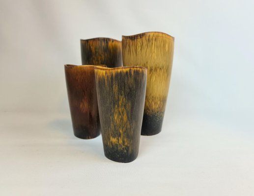 Mid-Century Ceramic Vases by Gunnar Nylund for Rörstrand, Sweden, Set of 4-UYK-807034