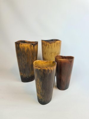 Mid-Century Ceramic Vases by Gunnar Nylund for Rörstrand, Sweden, Set of 4-UYK-807034