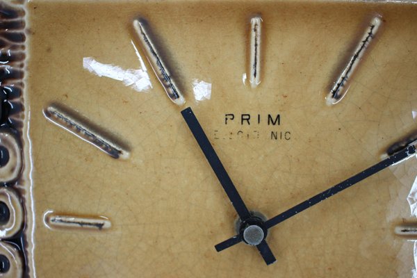 Mid-Century Ceramic Wall Clock by Prim, Czechoslovakia, 1960s-TZ-1111249