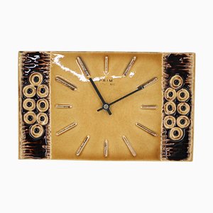 Mid-Century Ceramic Wall Clock by Prim, Czechoslovakia, 1960s-TZ-1111249