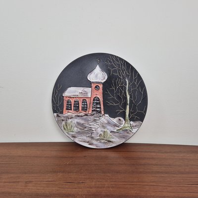 Mid-Century Ceramic Wall Plate from Rusha, 1970s-ZPB-2038098