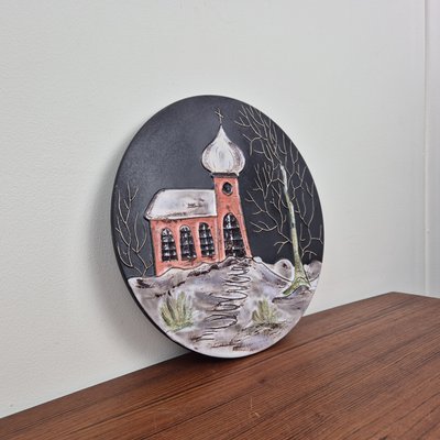 Mid-Century Ceramic Wall Plate from Rusha, 1970s-ZPB-2038098