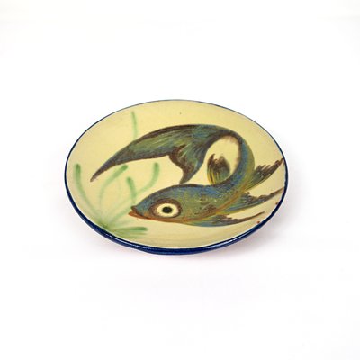 Mid-Century Ceramic Wall Plates with Fish Decor by Puigdemont, Set of 3-RY-795963