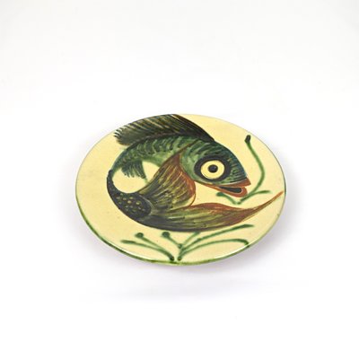 Mid-Century Ceramic Wall Plates with Fish Decor by Puigdemont, Set of 3-RY-796032