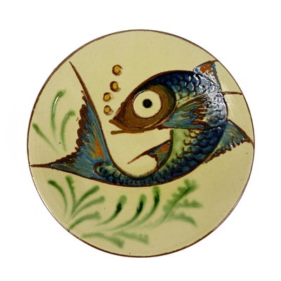 Mid-Century Ceramic Wall Plates with Fish Decor by Puigdemont, Set of 3-RY-795963