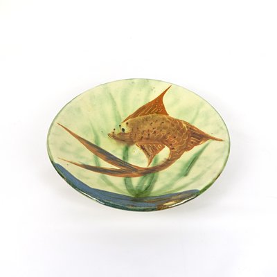 Mid-Century Ceramic Wall Plates with Fish Decor by Puigdemont, Set of 3-RY-796032