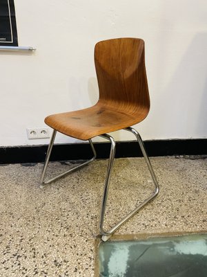 Mid-Century Chair in Pagholz with Chrome-Plated Frame from Flötotto, 1960s-RZY-1808056