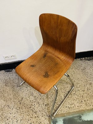 Mid-Century Chair in Pagholz with Chrome-Plated Frame from Flötotto, 1960s-RZY-1808056