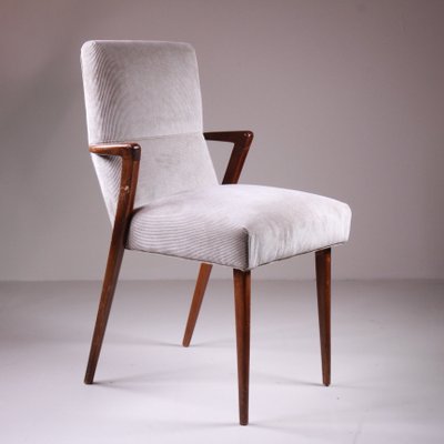 Mid-Century Chair in Velvet and Wood, 1960s-VJY-2017232