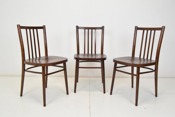 Mid-Century Chairs from TON, 1960s, Set of 3-TZ-1109679