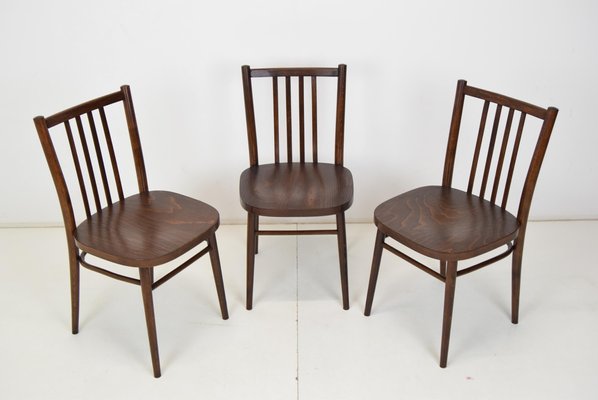 Mid-Century Chairs from TON, 1960s, Set of 3-TZ-1109679