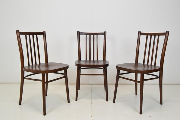 Mid-Century Chairs from TON, 1960s, Set of 3-TZ-1109679