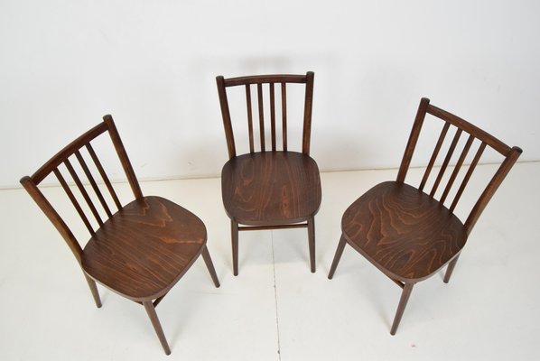 Mid-Century Chairs from TON, 1960s, Set of 3-TZ-1109679