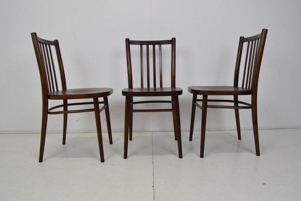 Mid-Century Chairs from TON, 1960s, Set of 3-TZ-1109679