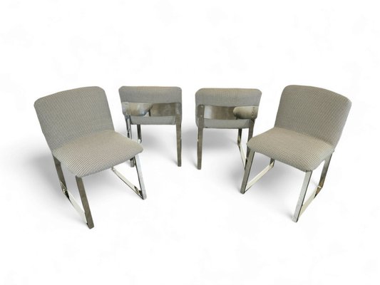 Mid-Century Chairs in Pied De Poule Fabric, 1960, Set of 4-WIF-2041317