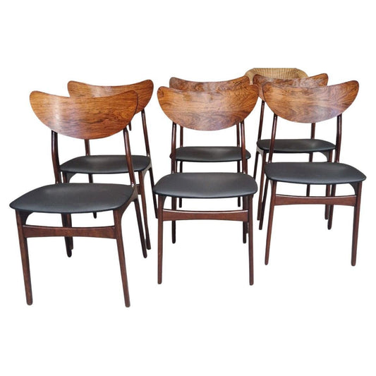 Mid-Century Chairs in the style of H.P. Hansen, Set of 6