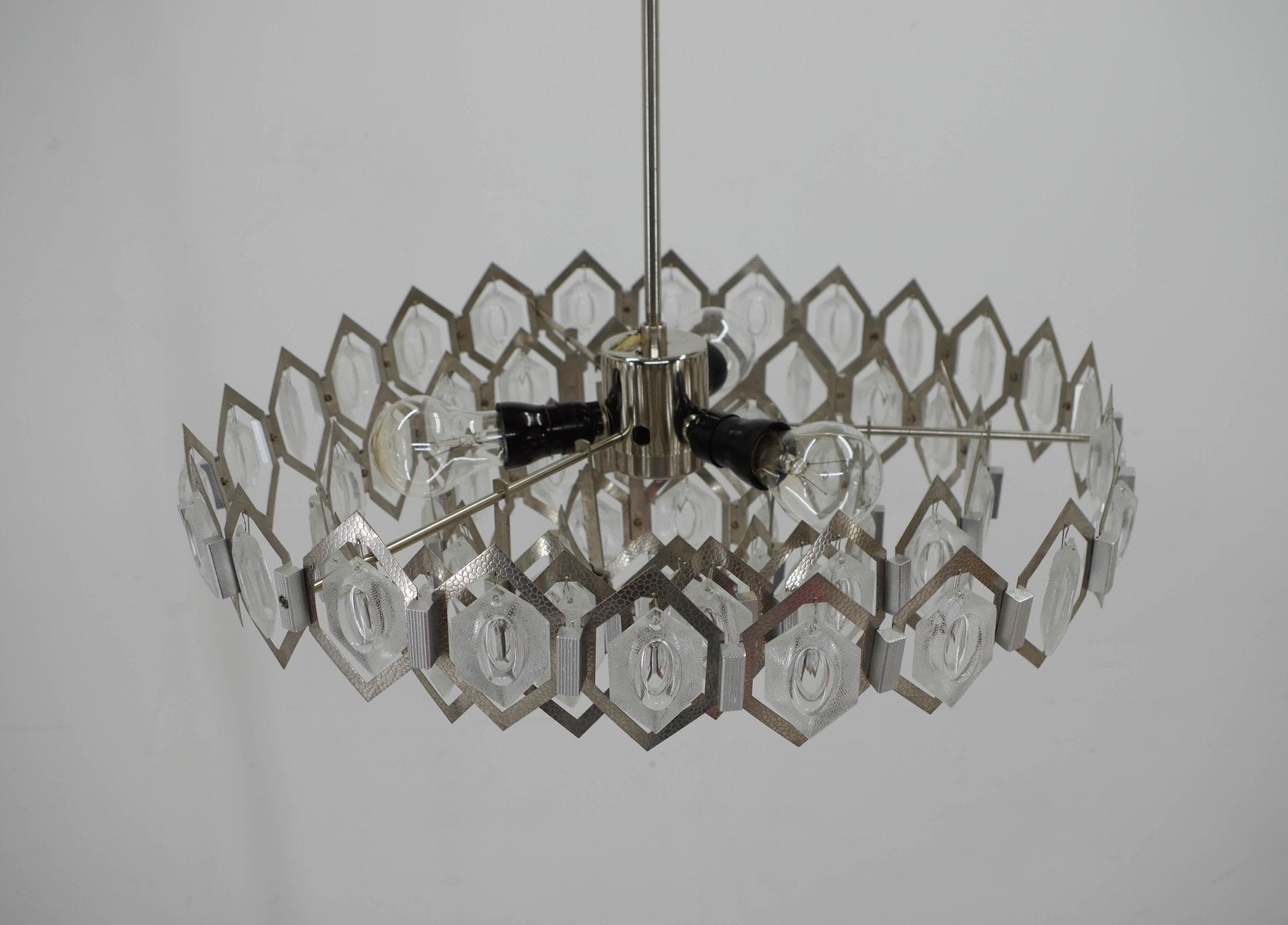 Mid-Century Chandelier attributed to Bejvl for Kamenicky Senov, 1960s