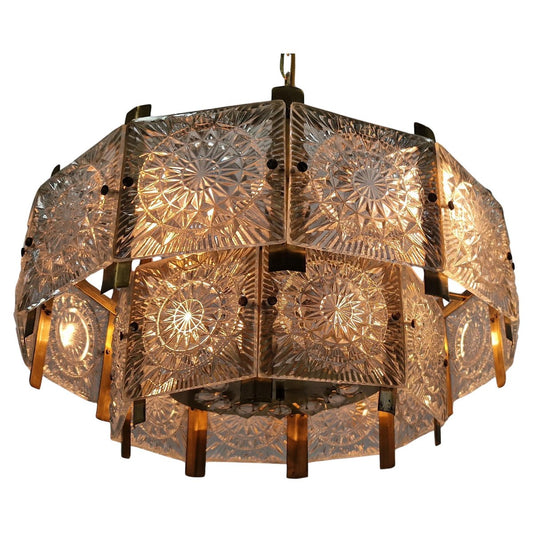 Mid-Century Chandelier attributed to Jaroslav Bejvl, Kamenicky Senov, 1970s