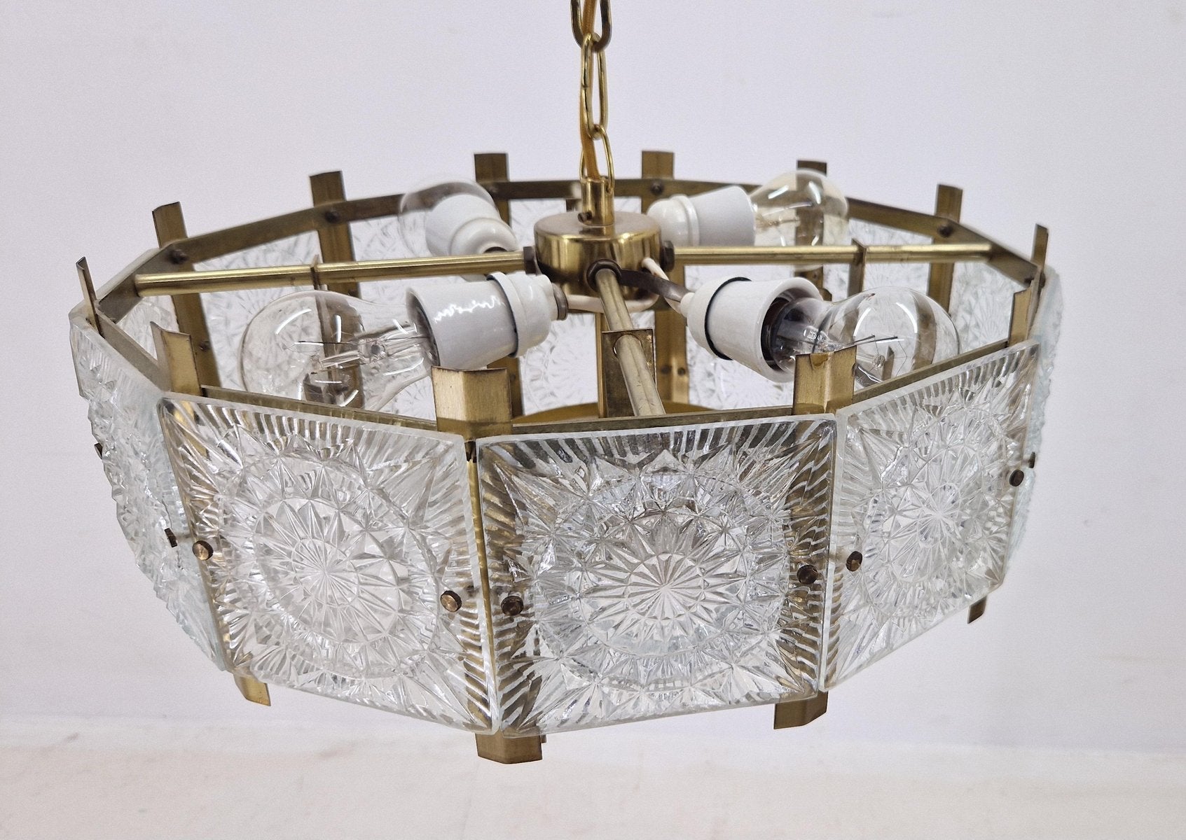 Mid-Century Chandelier attributed to Jaroslav Bejvl, Kamenicky Senov, 1970s