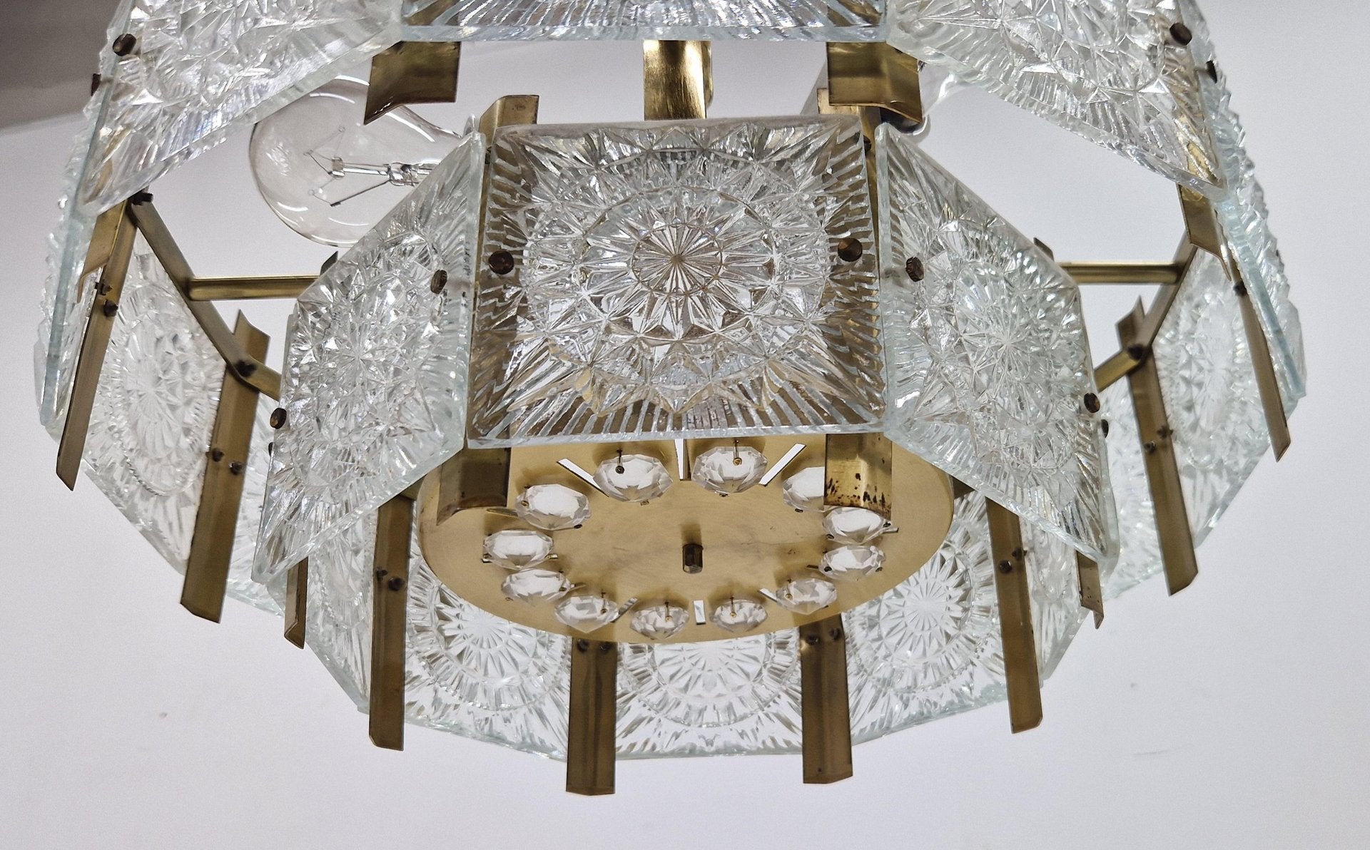 Mid-Century Chandelier attributed to Jaroslav Bejvl, Kamenicky Senov, 1970s