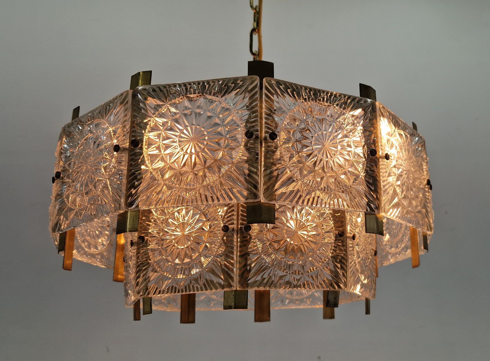 Mid-Century Chandelier attributed to Jaroslav Bejvl, Kamenicky Senov, 1970s