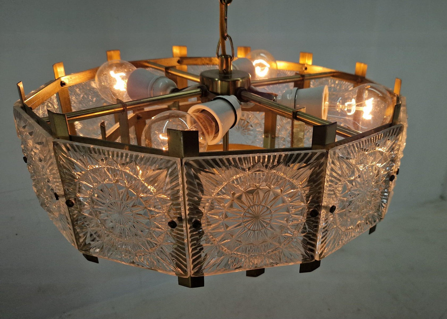 Mid-Century Chandelier attributed to Jaroslav Bejvl, Kamenicky Senov, 1970s