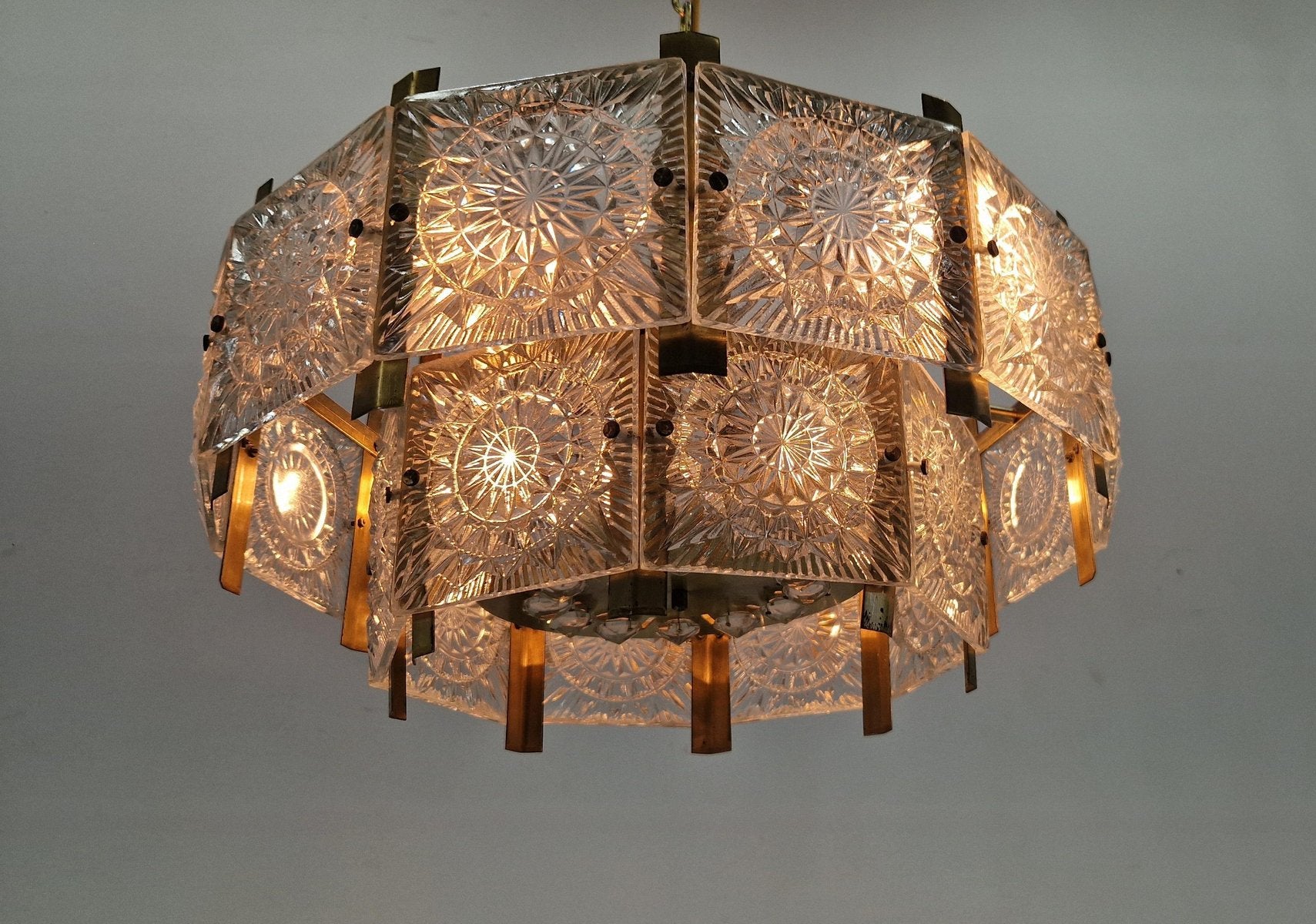 Mid-Century Chandelier attributed to Jaroslav Bejvl, Kamenicky Senov, 1970s