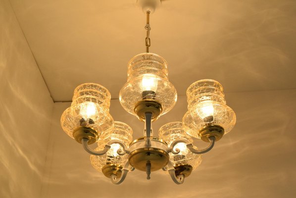 Mid-Century Chandelier, Czechoslovakia, 1970s-TZ-1098771