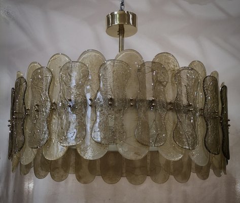 Mid-Century Chandelier in Murano Art Glass and Brass, 2000-UH-1804332