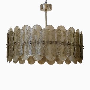 Mid-Century Chandelier in Murano Art Glass and Brass, 2000-UH-1804332