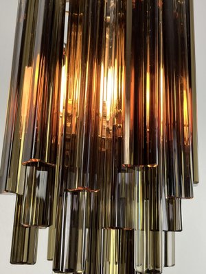 Mid-Century Chandelier with Trefoil Amber Murano Glass in the style of Venini, 1960s-YST-2041111