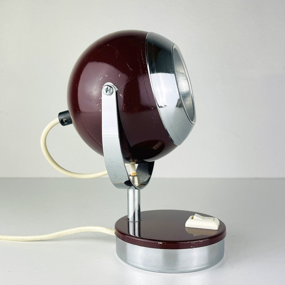 Mid-Century Cherry Eyeball Desk Lamp, Italy, 1960s