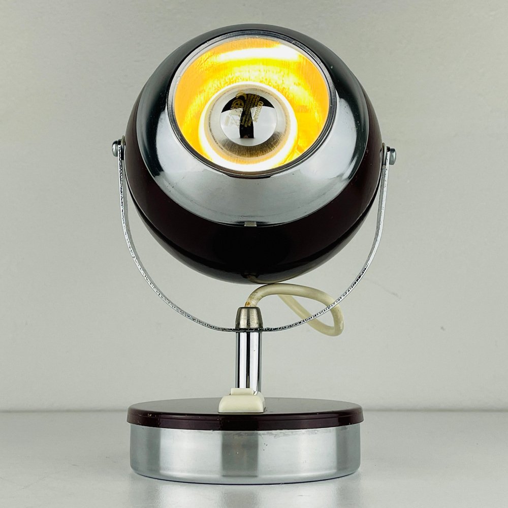 Mid-Century Cherry Eyeball Desk Lamp, Italy, 1960s