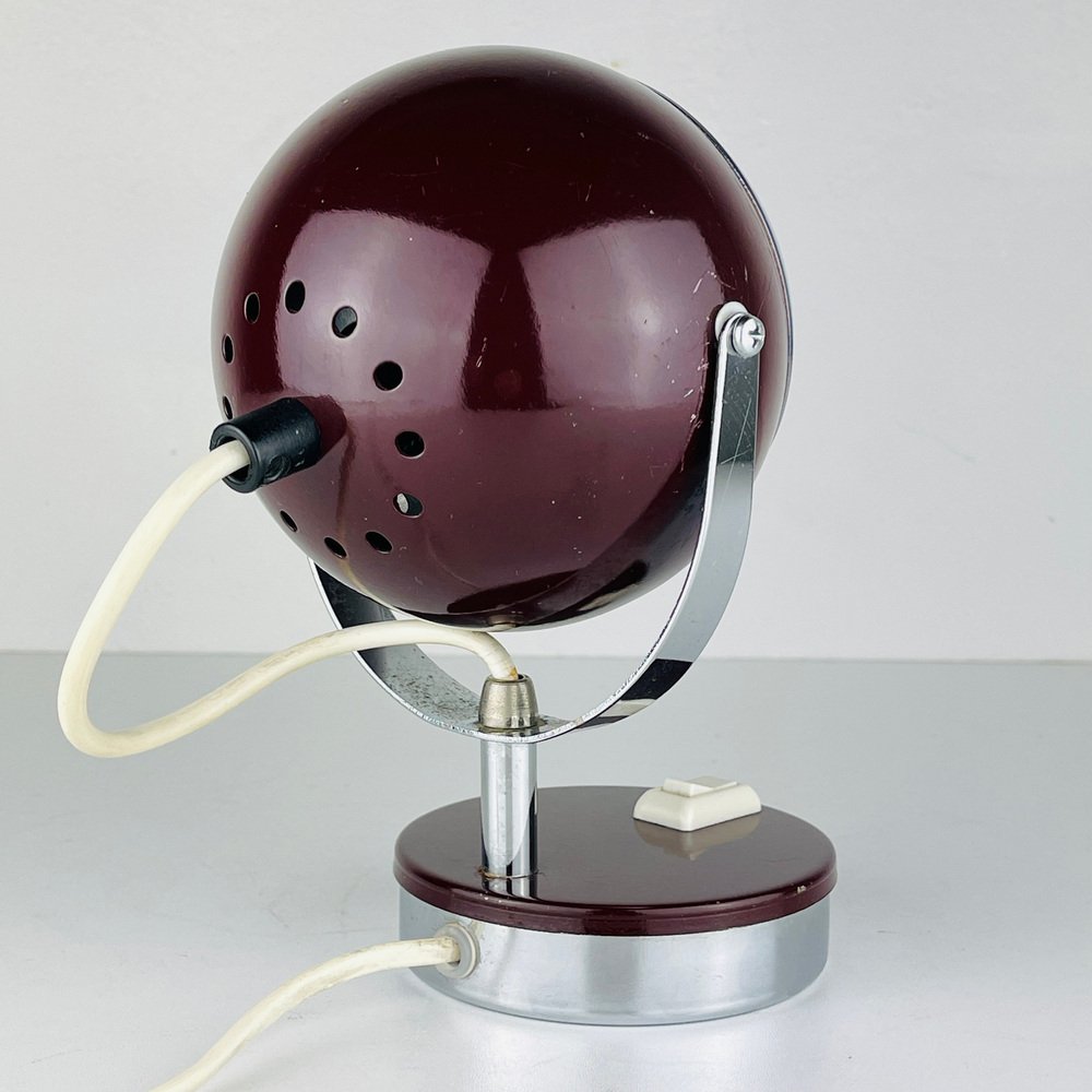 Mid-Century Cherry Eyeball Desk Lamp, Italy, 1960s