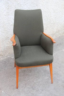 Mid-Century Cherrywood Armchair, 1950s-EH-540891