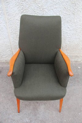 Mid-Century Cherrywood Armchair, 1950s-EH-540891